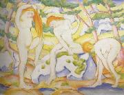 Franz Marc, Bathing Girls (mk34)